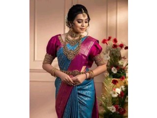 KANJEEVARAM BLUE COLOUR SILK SAREE