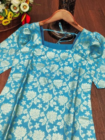 blue-colour-banarasi-kurti-big-0