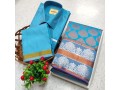 silk-material-mixed-shirt-dothi-and-saree-matching-combo-small-3