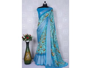 MOSS CHIFON SAREE