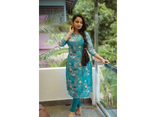 KOTA DORIA WITH DIGITAL PRINTED KURTHI