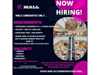 NOW HIRING FOR MALL VACANCY