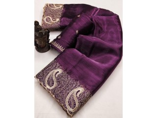 Pure Soft burbury silk Saree