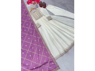 CHINON SILK FANCY ANARKALI GOWN