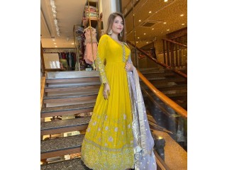 ZD-Series New Designer Party Gown & Dupatta Set ️