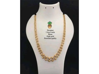 GOLD PLATED BRASS COPPER MATAR MALA CHAIN