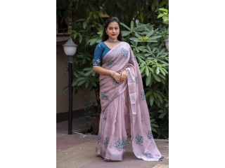 SOFT LENIN SILK SAREE