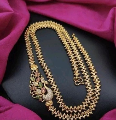 american-diamond-studded-gold-plated-necklace-big-0