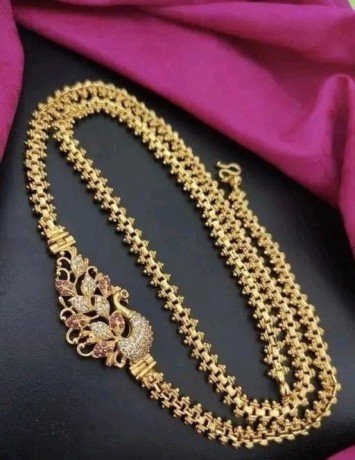 american-diamond-studded-gold-plated-necklace-big-1