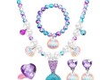 mermaid-necklace-seahell-pearl-bracelet-ring-colour-beads-set-small-0