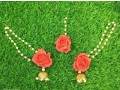 artificial-rose-flower-jhumki-with-ear-chain-small-1