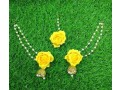 artificial-rose-flower-jhumki-with-ear-chain-small-4