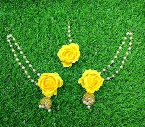 artificial-rose-flower-jhumki-with-ear-chain-big-4