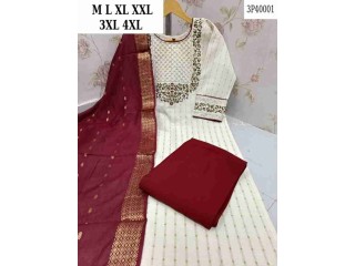 COTTON KURTHI PANT & DUPATTA