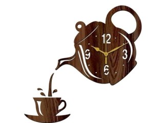 TEA POT AND CUP WALL CLOCK