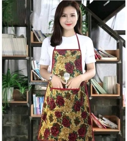 waterproof-apron-for-kitchen-designer-front-pocket-waist-belt-big-0