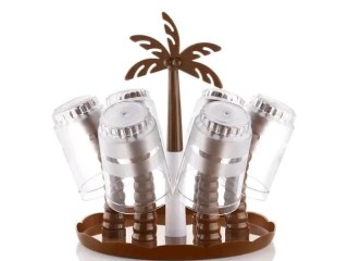 Plastic cutlery glass holder for glasses for kitchen