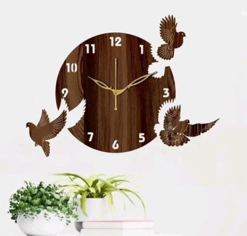 classic-styled-decorative-analog-wall-clock-made-from-engineered-wood-big-0