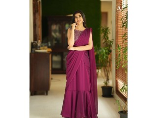 New Party Wear designer gown Saree