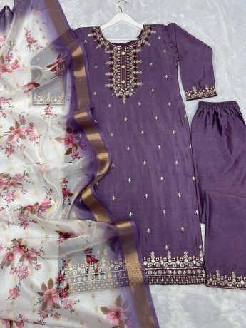 fancy-embroidery-and-sequences-work-kurti-bottom-with-dupatta-big-1