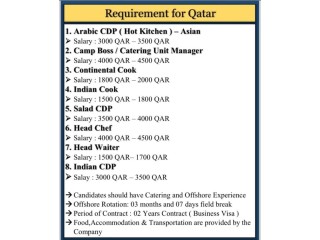 JOB VACCANCY IN QATAR