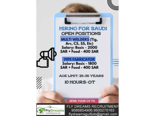 Job vacancy for saudi