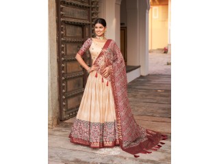 TUSSAR SILK LEHENGA