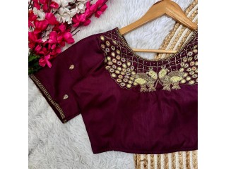 Handcrafted work in all over blouse