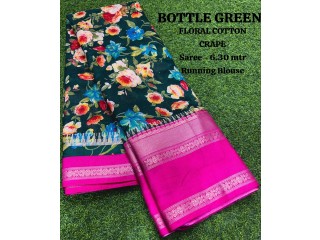 SOFT COTTON CRAPE SAREE