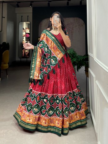 tussar-silk-patola-print-with-foil-work-lehenga-big-1