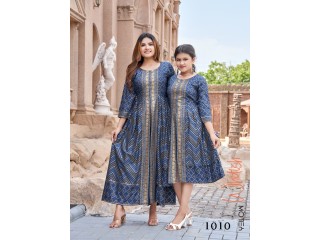 MOM & DAUGHTER COMBO KURTHI SET